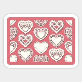 Heart Doily Sticker